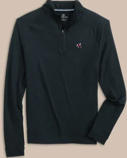 Georgia Bulldogs Cruiser Heather Quarter Zip Pullover<Southern Tide Discount