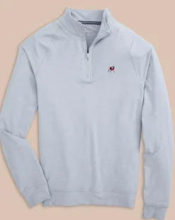 Georgia Bulldogs Cruiser Heather Quarter Zip Pullover<Southern Tide Discount