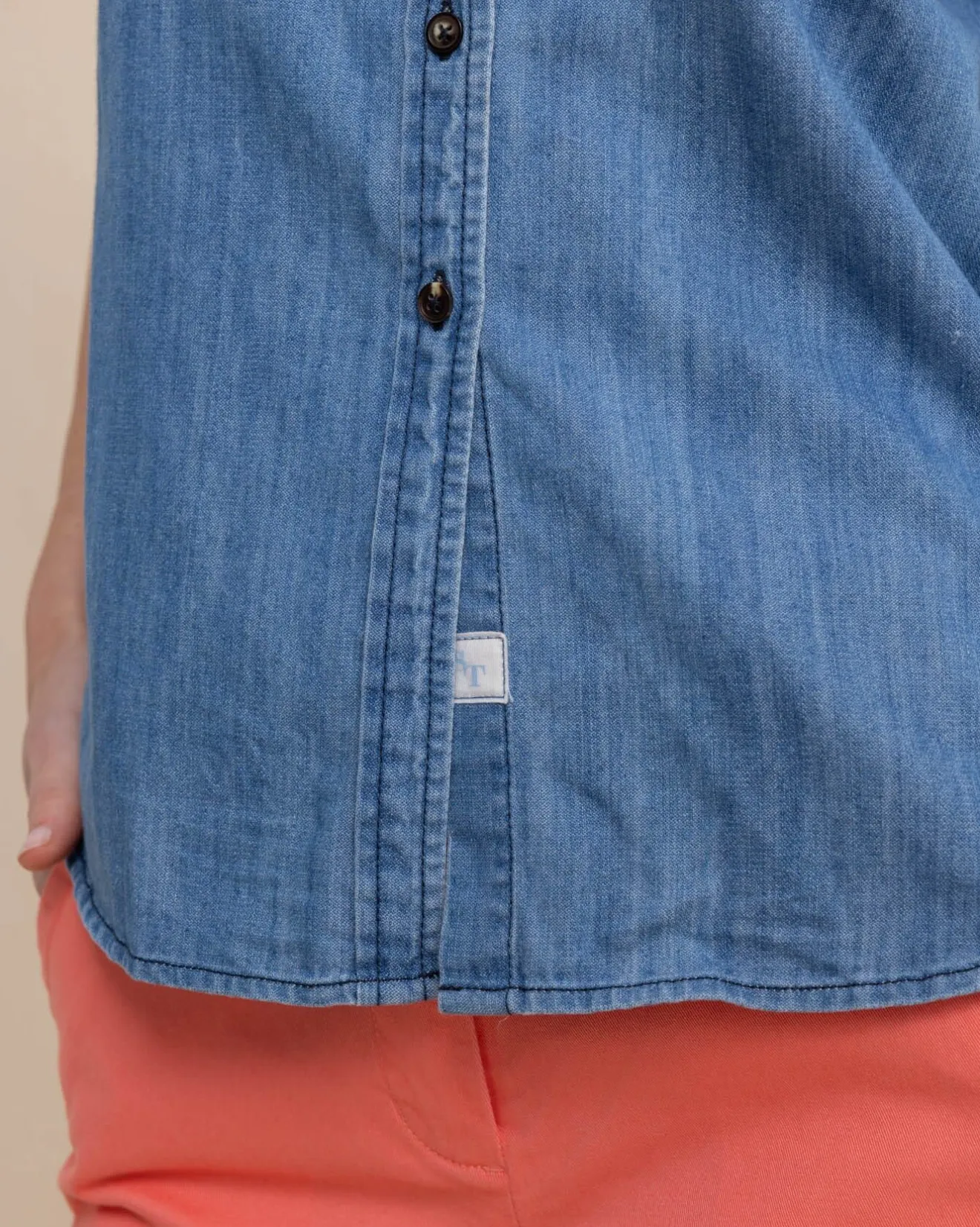 Katherine Denim Shirt<Southern Tide Store