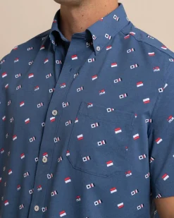 Keep It Nautical Intercoastal Heather Short Sleeve Sport Shirt<Southern Tide Online