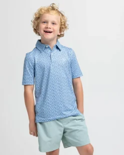 Kids Driver Casual Water Printed Polo<Southern Tide Outlet