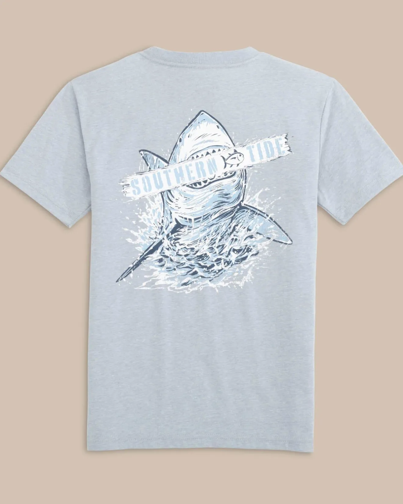 Kids Heather Shark Plank Short Sleeve T-Shirt<Southern Tide Online