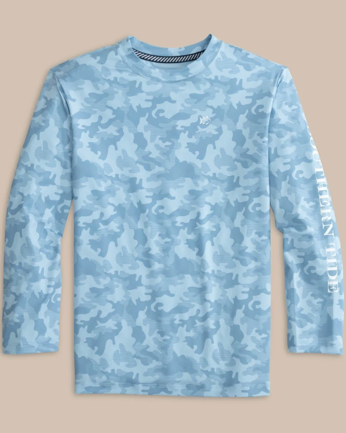Kids Island Camo Long Sleeve Performance T-Shirt<Southern Tide New