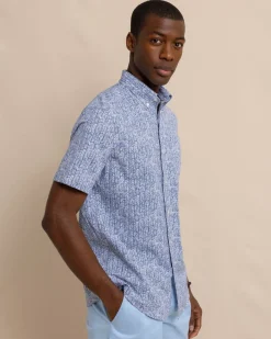 Leagally Frond Intercoastal Short Sleeve Sport Shirt<Southern Tide Hot