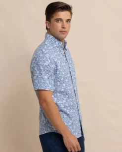 Linen Rayon Caps Off Short Sleeve Sport Shirt<Southern Tide Clearance