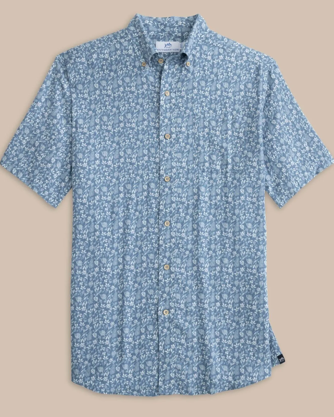 Linen Rayon Ditzy Floral Short Sleeve Sport Shirt<Southern Tide Store