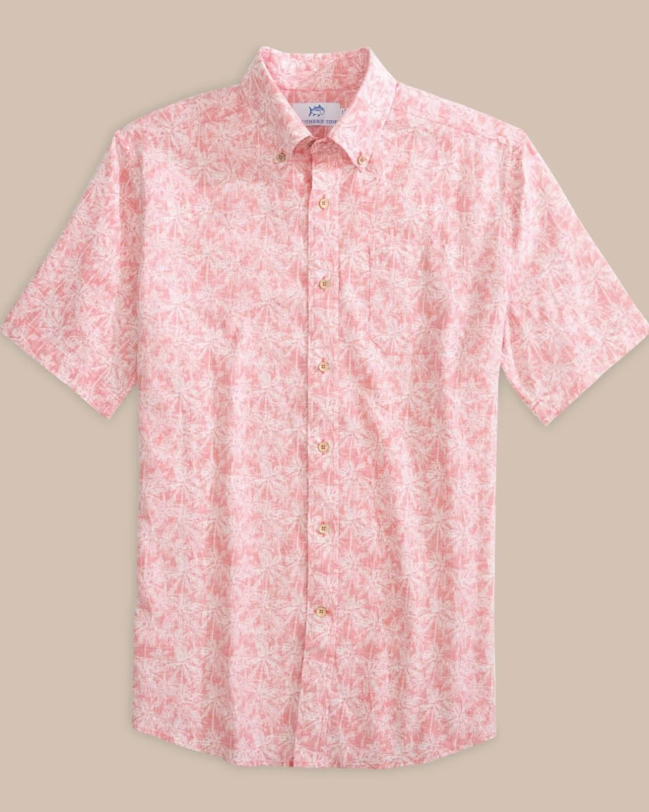 Linen Rayon Keep Palm And Carry On Print Sport Shirt<Southern Tide New