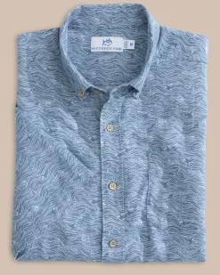 Linen Rayon The Whaler Short Sleeve Sport Shirt<Southern Tide Best