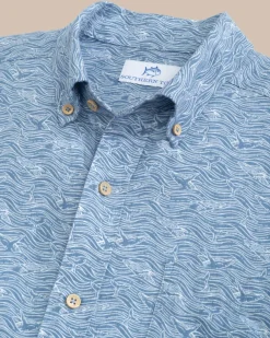 Linen Rayon The Whaler Short Sleeve Sport Shirt<Southern Tide Best