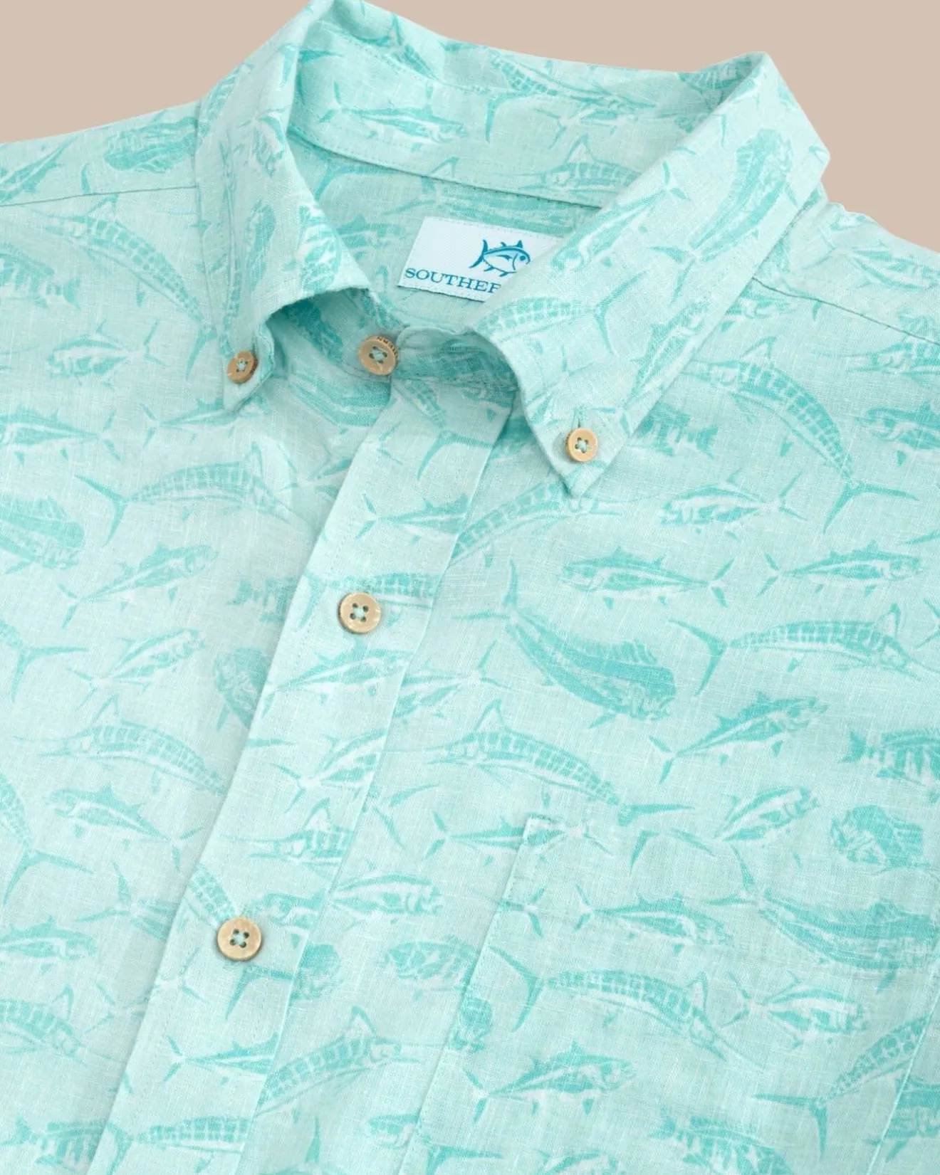 Linen Rayon You'Ve Been Schooled Short Sleeve Sport Shirt<Southern Tide Discount