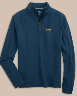 Lsu Tigers Cruiser Heather Quarter Zip Pullover<Southern Tide Store