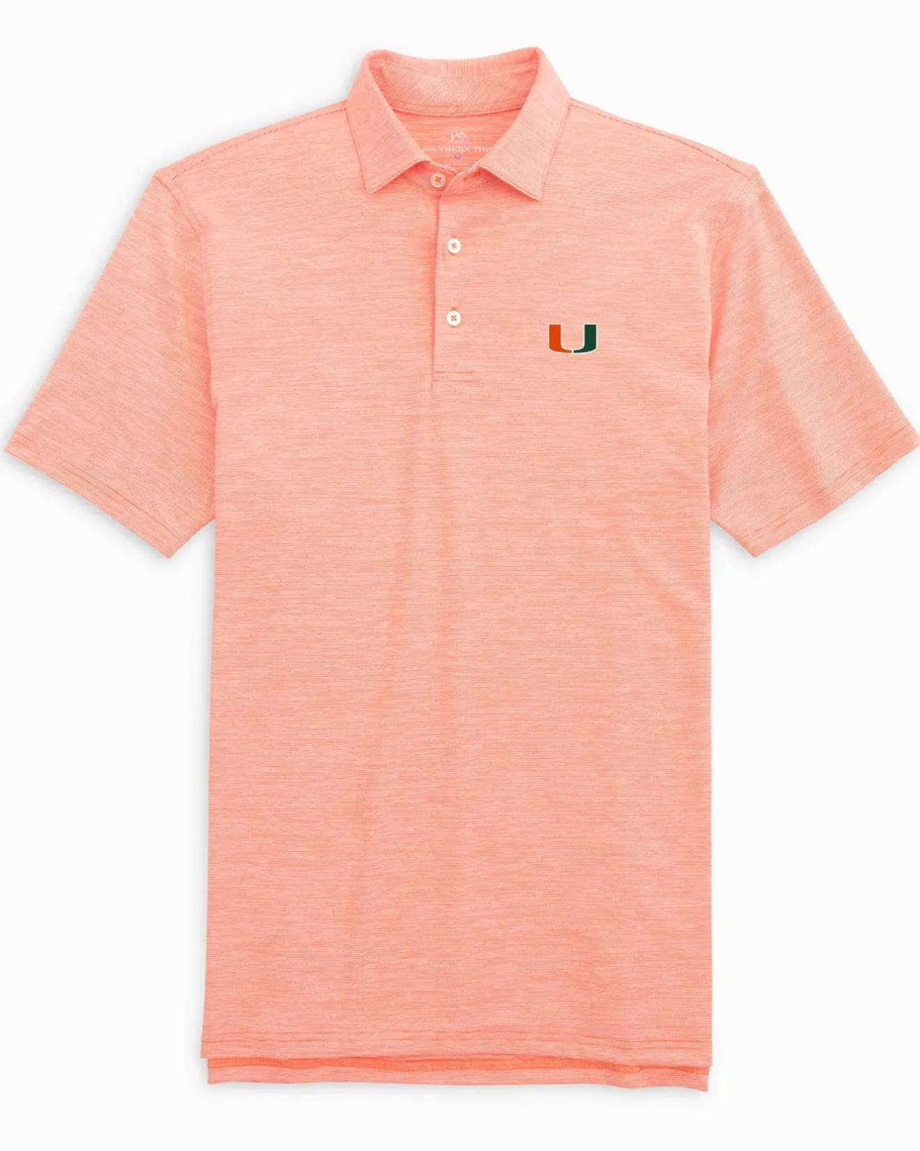 Miami Hurricanes Driver Spacedye Polo Shirt<Southern Tide Best Sale