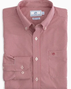Micro Gingham Intercoastal Performance Sport Shirt<Southern Tide Shop