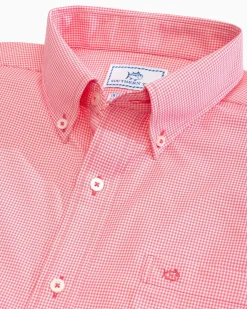 Micro Gingham Intercoastal Performance Sport Shirt<Southern Tide Shop