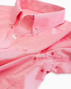 Micro Gingham Intercoastal Performance Sport Shirt<Southern Tide Shop