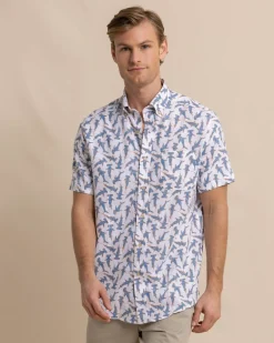 Nailed It Linen Rayon Short Sleeve Sport Shirt<Southern Tide Hot