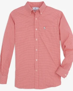 Nc State Gingham Button Down Shirt<Southern Tide New