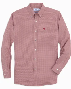 Oklahoma Sooners Gingham Button Down Shirt<Southern Tide Hot