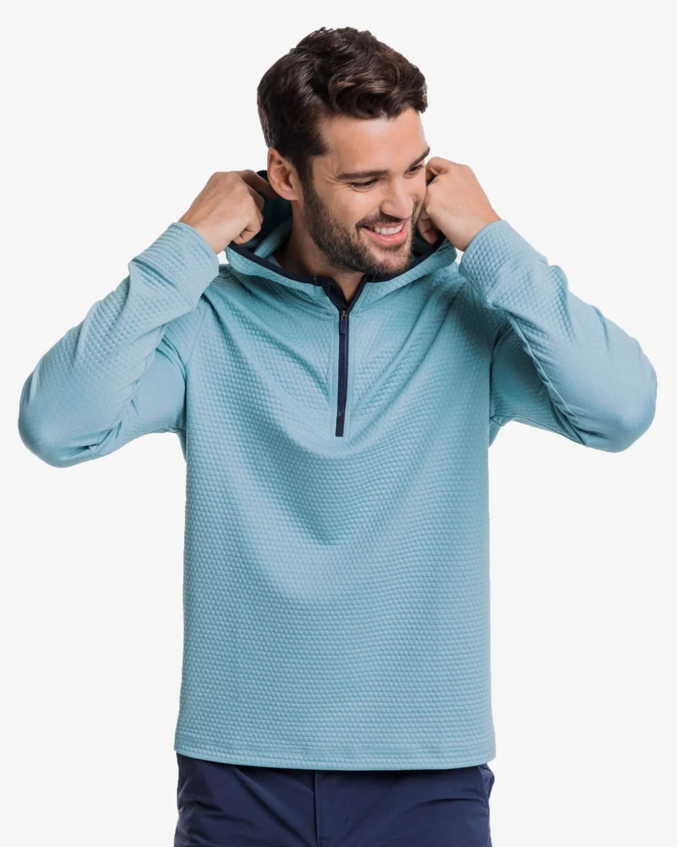 Scuttle Heather Performance Quarter Zip Hoodie<Southern Tide Flash Sale