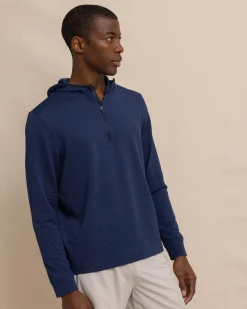 Scuttle Heather Performance Quarter Zip Hoodie<Southern Tide Flash Sale