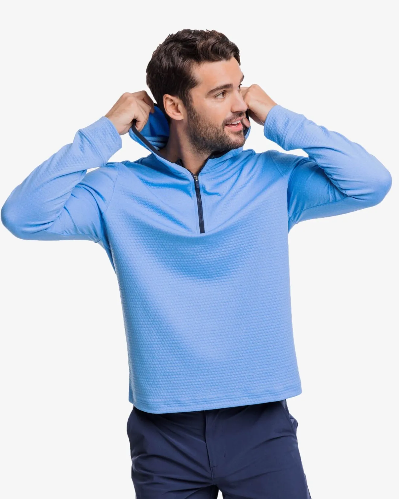 Scuttle Heather Performance Quarter Zip Hoodie<Southern Tide Flash Sale