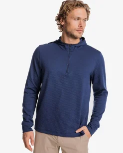 Scuttle Heather Performance Quarter Zip Hoodie<Southern Tide Flash Sale
