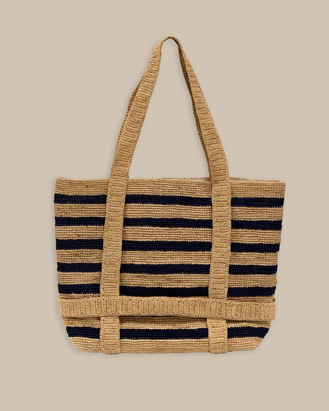 Striped Straw Hat Carrier Beach Tote<Southern Tide Cheap