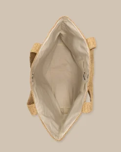 Striped Straw Hat Carrier Beach Tote<Southern Tide Online