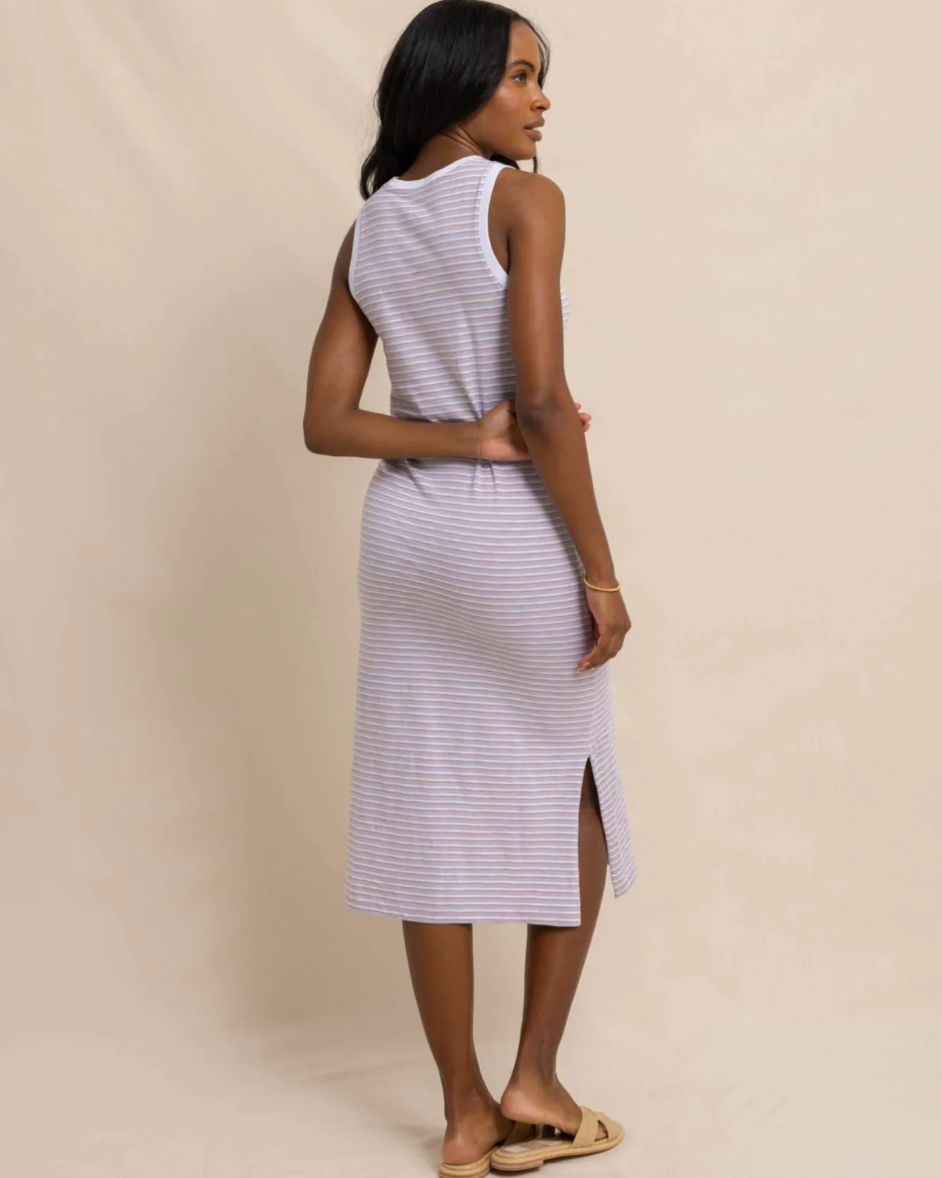 Sun Farer Stripe Midi Tank Dress<Southern Tide Cheap