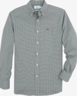 Virginia Tech Hokies Gingham Button Down Shirt<Southern Tide Hot