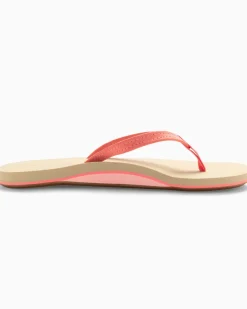 Womens Coral Leather Weekend Flipjacks<Southern Tide Shop